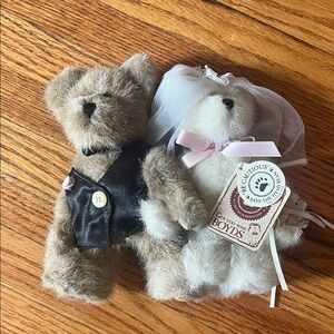 Boyds Bears Wedding Couple Plush - Brown and White
